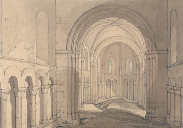 Innenraum der Kapelle Saint Julien, nahe Rouen, Normandie